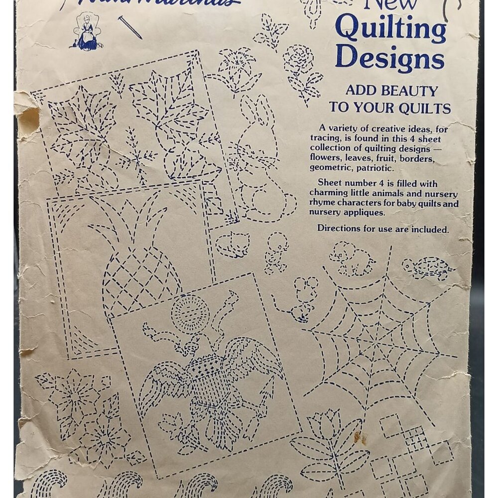 Vintage Aunt Marthas New Quilting Designs Transfer Pattern 3367